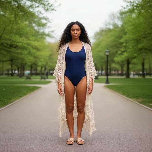 Flux 2 Turbo: navy one-piece and cover-up delivered