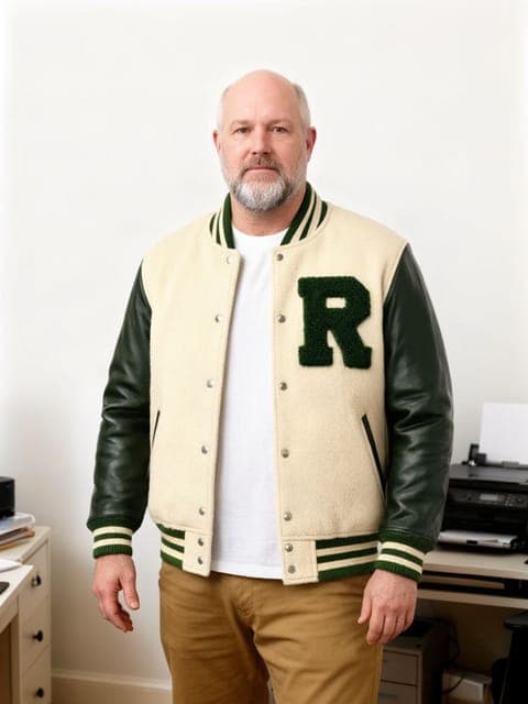 Qwen Image 3: the varsity jacket fitted to his own build in both delivered runs; one run timed out