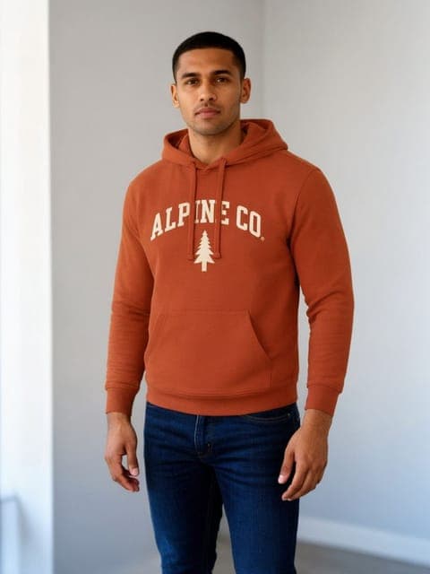 Qwen Image 3: hoodie and wordmark copied; one run zoomed out to full body