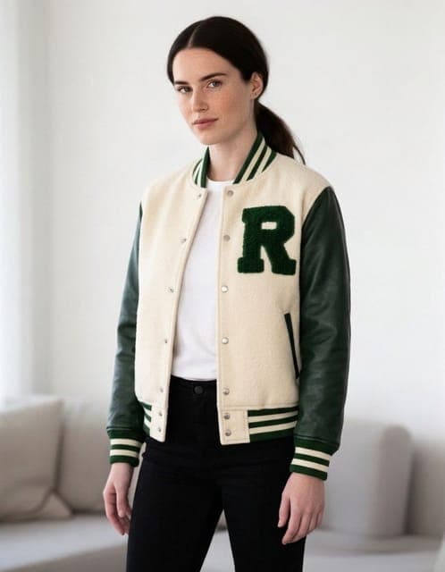 Nano Banana 2.1 put the varsity jacket on the same woman in the same room, in all 3 runs